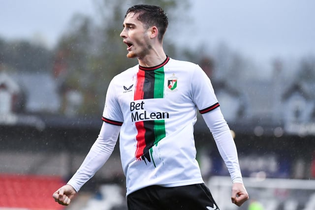 Jay Donnelly has missed Glentoran's last six games due to an injury picked up in November, but his return of 14 Premiership goals in 33 appearances still puts him amongst the best in the league