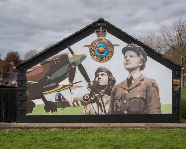 The RAF Spitfire mural in Drumtara