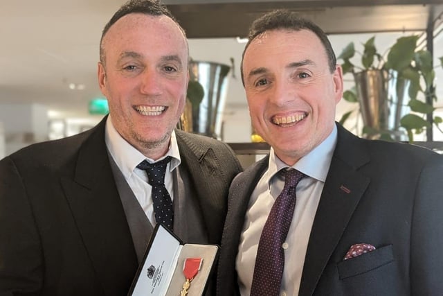 Michael Boyd OBE pictured with his older brother John Boyd who has become the Private Secretary for Princess Anne and was involved in presenting the New Year Honours medals on the day