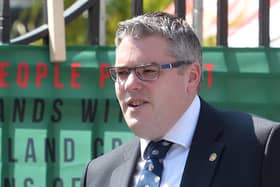 DUP MP Gavin Robinson warned the Safety of Rwanda (Asylum and Immigration) Bill risks not applying to Northern Ireland and creating a “fracture” in immigration policy between two parts of the UK