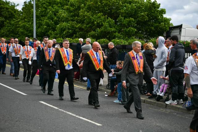PACEMAKER PRESS -06-2023 The Royal Landing - Carrickfergus Pageant 2026 The 336th anniversary of the Royal Landing is being marked today in Carrickfergus to remember the significance of William of Orange's landing in the Town, Close to 40 bands are due to parade though Carrickfergus with many other attractions taking place in different locations thought out the town. Photo - Andrew McCarroll / Pacemaker Press