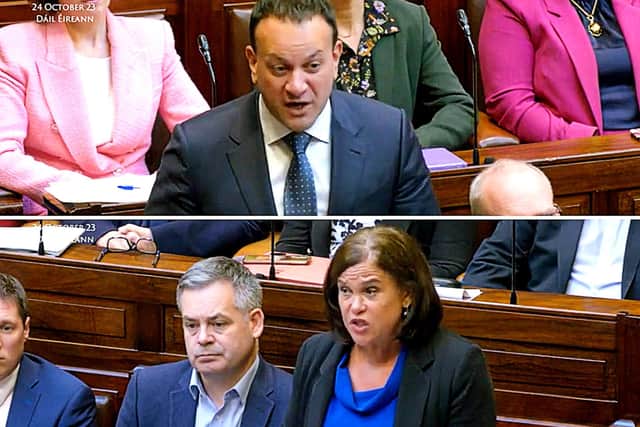 Mr Varadkar and Mrs McDonald in the Dail on October 24, 2023