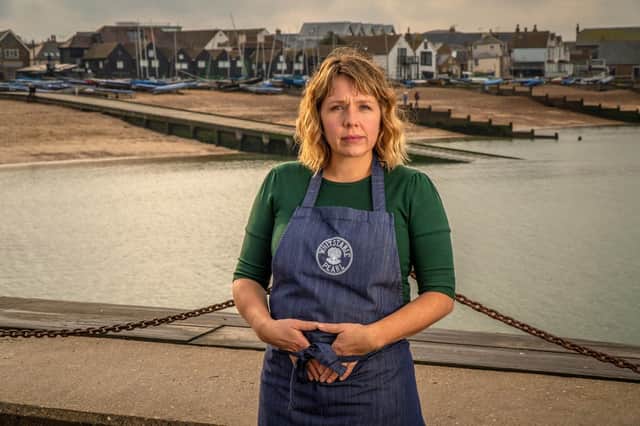 Kerry Godliman stars as Pearl Nolan in ​Whitstable Pearl     Picture: Mark Bourdillon/AcornTV