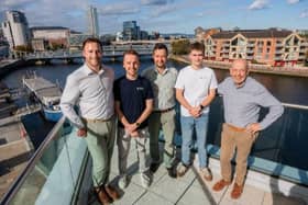 Some of the Business Simulations team: Tom Parsons, Jamie Thompson, Scott Thompson, Ryan Wilsdon, Ken Thompson