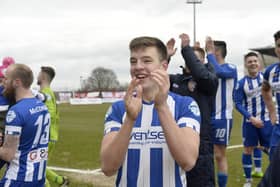 Brad Lyons as a Coleraine player in 2018