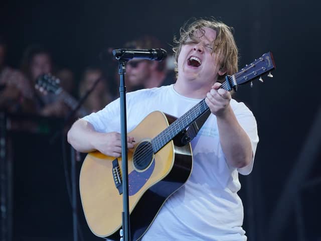 Lewis Capaldi performing on the Pyramid Stage, at the Glastonbury Festival at Worthy Farm in Somerset. Capaldi has announced he will be taking a break from touring "for the foreseeable future," saying he is "still learning to adjust to the impact of my Tourette's." Photo: Yui Mok/PA Wire