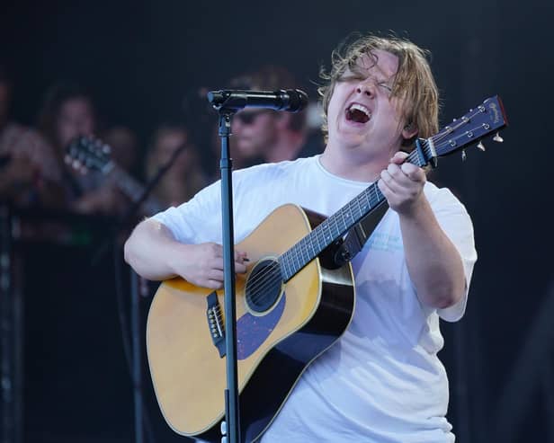 Lewis Capaldi performing on the Pyramid Stage, at the Glastonbury Festival at Worthy Farm in Somerset. Capaldi has announced he will be taking a break from touring "for the foreseeable future," saying he is "still learning to adjust to the impact of my Tourette's." Photo: Yui Mok/PA Wire