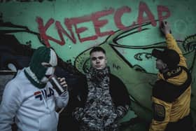 The west Belfast band Kneecap appealed to the UK Department of Business and Trade for money. Photo: PEADAR GILL
