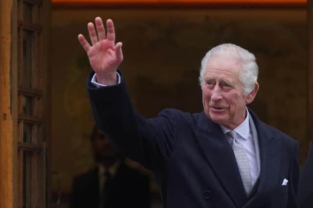 File photo dated 29/01/21 of King Charles III departing The London Clinic in central London, where King Charles had undergone a procedure for an enlarged prostate.