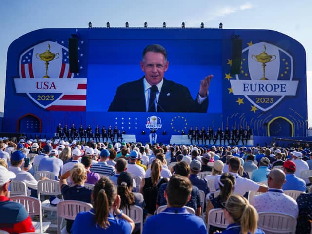 Team Europe Captain Luke Donald during the Ryder Cup Opening Ceremony at the Marco Simone Golf and Country Club, Rome, Italy.