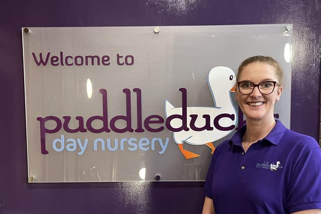 A Belfast city centre day nursery provider has welcomed the motion tabled at the Northern Ireland Assembly later today expected to highlight the challenges of affordable childcare and the need for greater investment in the sector. Pictured is Puddleducks manager, Sharon Malcolm