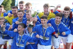 Rangers celebrate winning the Junior section in 2019. PIC: SuperCupNI