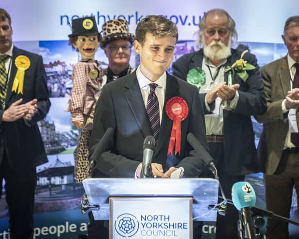 By election winner and Labour Party candidate Keir Mather speaks at Selby Leisure Centre, North Yorkshire after the results were given for the Selby and Ainsty by-election, called following the resignation of incumbent MP Nigel Adams