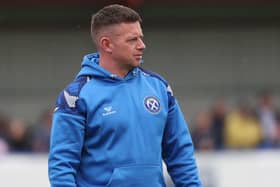 Limavady United manager Paul Owens. (Photo by Desmond Loughery/Pacemaker Press)