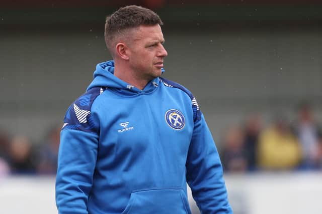 Limavady United manager Paul Owens. (Photo by Desmond Loughery/Pacemaker Press)