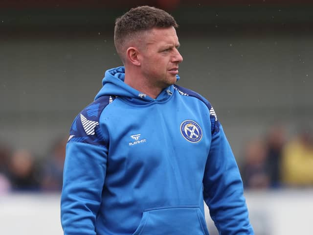 Limavady United manager Paul Owens. (Photo by Desmond Loughery/Pacemaker Press)