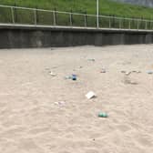 Portrush West Strand was covered with empty beer cans, plastic and glass bottles, food boxes, empty vaper cartons, cigarette butts and even dog waste following an influx of visitors wanting to enjoy the good weather