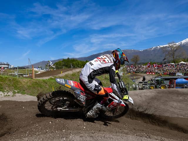 Cole McCullough claimed a brilliant fourth place in the opening race of Italy's EMX 125 Championships. (Photo by MX July)