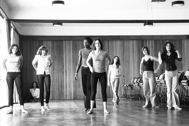 Learning the steps in a dance rehearsal in 1976