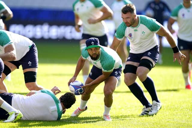 Ireland's Jamison Gibson-Park during the team run at the Stade de France in Saint-Denis, France on Friday.