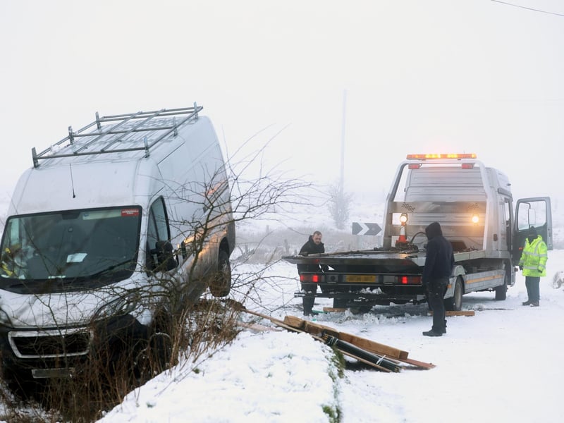 Snow fall on Divis and Black Mountain, West Belfast.Picture by Jonathan Porter/PressEye