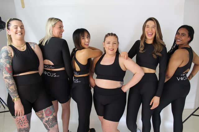 One recent Start Up Loans recipient was Omagh entrepreneur Sarah-Jane Murray who took out a loan of £10,000 to help fulfil her dream of launching sustainable activewear business, Vocus Vit. Pictured are models wearing  Vocus Vit's activewear for ladies made from recycled plastic bottles