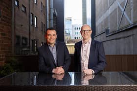 The entrepreneurs behind Belfast’s b4b Group have acquired a majority stake of local renewable energy solutions company, Daly Renewables (Daly), with plans to create 20 new jobs over the next two years. Pictured are Ryan Daly and Brian Loughran of the newly formed b4b Renewables.