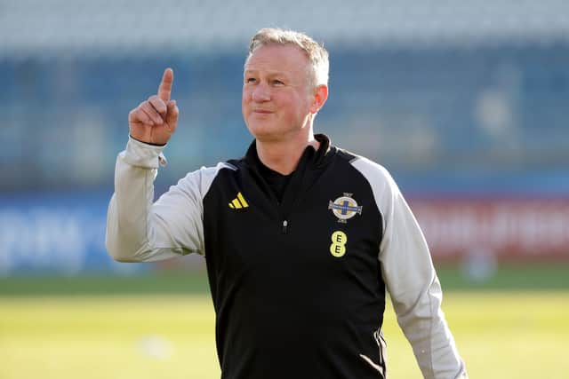Northern Ireland manager Micheal O’Neill during Wednesday evening's training session at the Stadio Olimpico di San Marino. Picture: William Cherry/Presseye