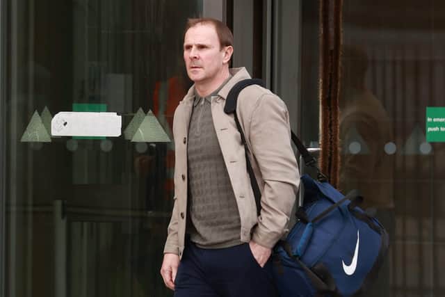 File photo of Winston Irvine leaving Belfast Crown Court. Irvine, 49, of Ballysillan Road in north Belfast was convicted of firearm offences. Photo: Liam McBurney /PA Wire