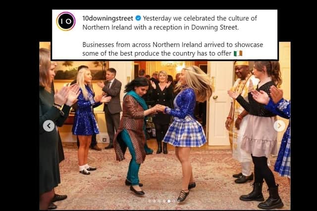 The message that went out from the official No 10 Downing Street Instagram account, showing the Republic of Ireland's flag