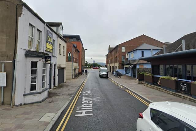 A general view of Hibernia Street in Holywood, where a robbery took place. Photo: Googlemaps