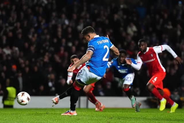 Rangers' James Tavernier scored a penalty in the 1-1 Europa League draw against Sporting Braga on Thursday. (Photo by Andrew Milligan/PA Wire)