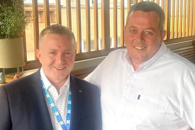 A large-scale hiring campaign has been launched across Northern Ireland to fill over 300 permanent positions and 1,000 temporary positions in several key sectors including hospitality, healthcare, and logistics. Leading recruitment agency, Excel Recruitment, which has just celebrated its 1st anniversary of opening its Belfast office, says they are actively taking CVs and interviewing for roles for a huge array of positions. Pictured are Shane McLave and Darren Lynch, Belfast branch manager