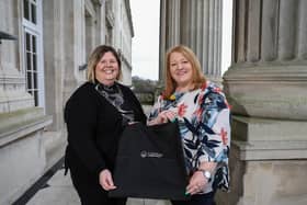 Flourish NI, a registered charity that provides support to individuals affected by human trafficking in Northern Ireland, is working with local businesses to provide training sessions on the Modern Slavery Act. Pictured is Jill Robinson, co-founder of Flourish NI and Naomi Long, Justice Minister