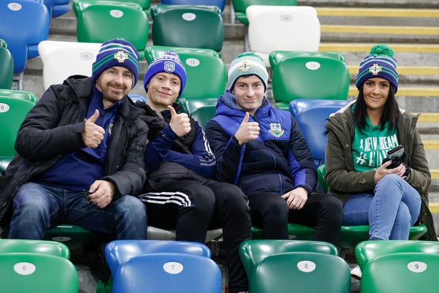 Northern Ireland fans get ready for kick-off in Belfast