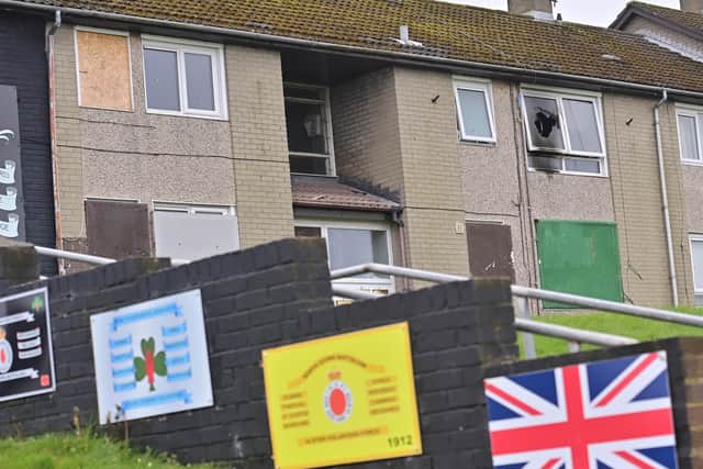 Damaged caused to a block of flats in the Ballyferris walk are of Bangor.