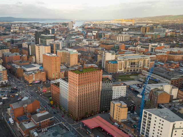 property development company South Bank Square has formally submitted a planning application for a major purpose built managed student accommodation development in the Great Victoria Street area of Belfast. Pictured is CGI photomontage of The Grattan proposal