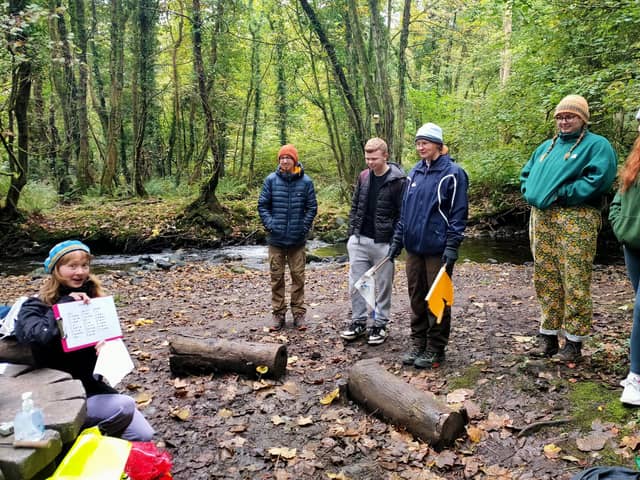 Undated handout photo issued by Belfast Hills Partnership of young people taking part in a National Lottery funded Trainee Ranger scheme at Belfast Hills Partnership, that is supporting the mental health of young people