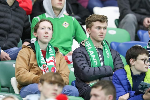 Northern Ireland fans in the stadium ahead of the match