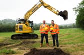 Construction has officially begun on a new 150-space on-site car park at Game of Thrones Studio Tour, a major infrastructure investment that will significantly improve accessibility to one of Northern Ireland's leading visitor attractions. Pictured is Andrew Webb, chair of the Board of Game of Thrones Studio Tour and Niall Doyle from Banbridge-based contractor Gibson Bros