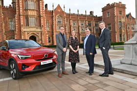 Alan Campbell, managing director of SONI, Sara Lynch, head of sustainability at Queen’s University Belfast, David McEwen, head of business development at Agnew Leasing and Chris Morrow, head of communications & engagement at NI Chamber