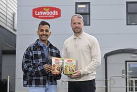 Linwoods Ambassador, GP, best-selling author and TV doctor Dr Amir Khan is pictured with Patrick Woods, Managing Director of Linwoods Health Foods, at the launch of the company’s new Fibre Boost and Protein Boost products