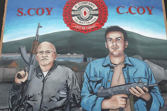 The new Shankill Road mural depicts two known UVF members and has caused deep hurt to the family of a woman killed by one of the men featured on it.