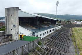 A general view of Casement Park GAA stadium in Belfast