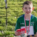 Harry McVeigh from Bunscoil Bheanna Boirche crowned winner in the boys' final.