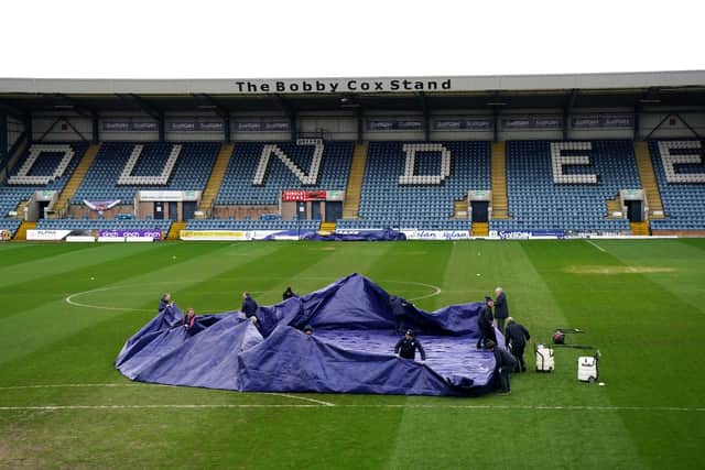 The cinch Premiership match between Dundee and Rangers at Tannadice Park was postponed for a second time on Wednesday
