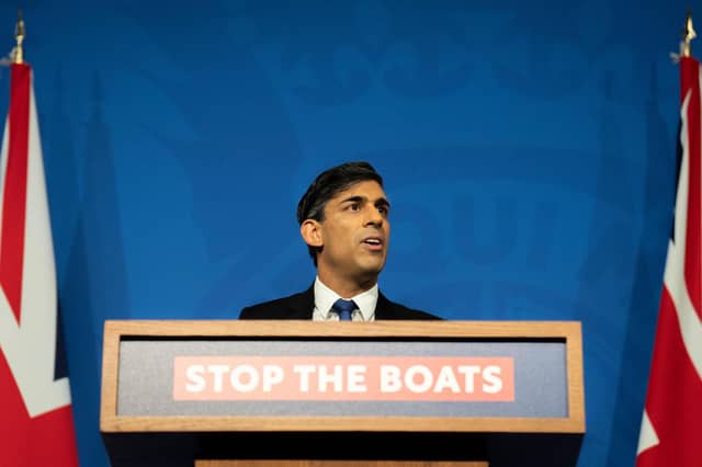 Prime Minister Rishi Sunak has urged support for his Rwanda asylum plan. The Rwanda Bill is fatally defective because it fails to take the necessary steps to sweep away the protocol , writes Jamie Bryson. (Photo: James Manning/PA)