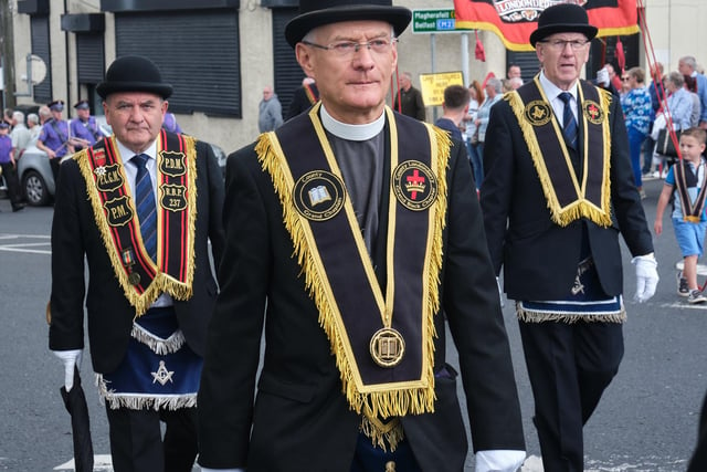 County Grand Chaplain Rev J Andrews on parade at the Royal Black Preceptory demonstration staged in Moneymore.