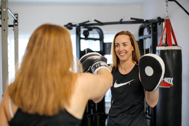 Londonderry woman Noreen Kelly, who lives with sight loss, has set up her own personal training business