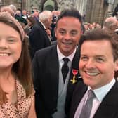 Claire Thompson chatted with Ant and Dec after the ceremony